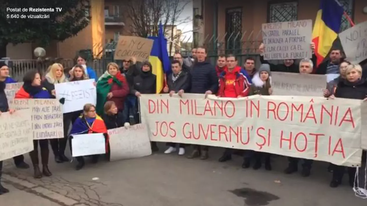 Diaspora SPUNE NU!: Românii din Italia PROTESTEAZĂ împotriva corupției (VIDEO)