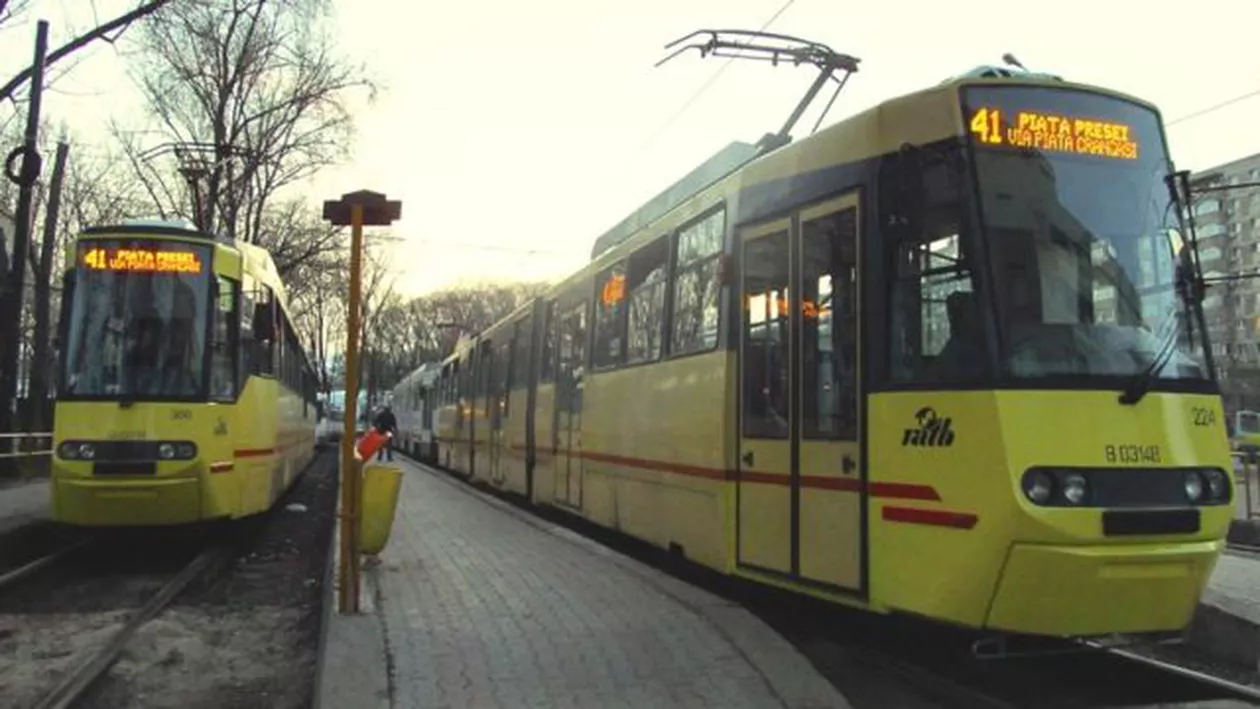 Tramvaiul 41, cel mai folosit mijloc de transport din Capitală, va avea traseul deviat temporar
