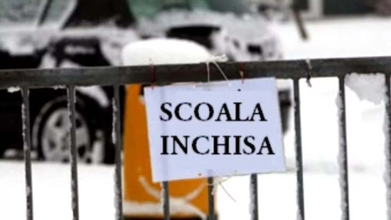 Școli închise vineri, în mai multe județe, din cauza vremii