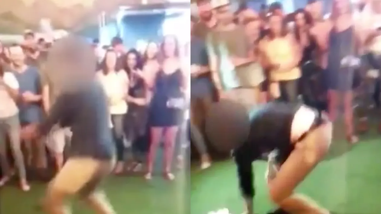 Împușcături pe ringul de dans: I s-a declanșat accidental arma în momentul în care se rupea în figuri într-un club (VIDEO)