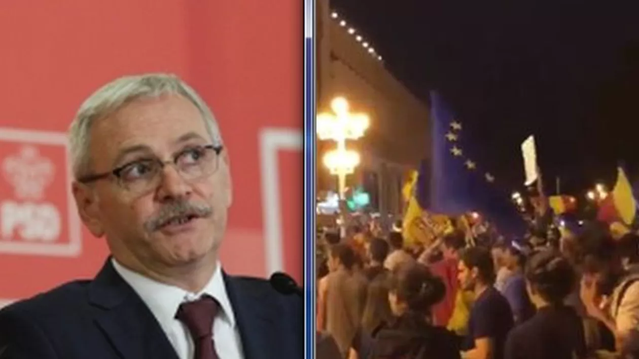 “Condamnare cu executare” - Urarea protestatarilor #REZIST pentru Liviu Dragnea, care își află joi sentința în dosarul Bombonica (VIDEO)