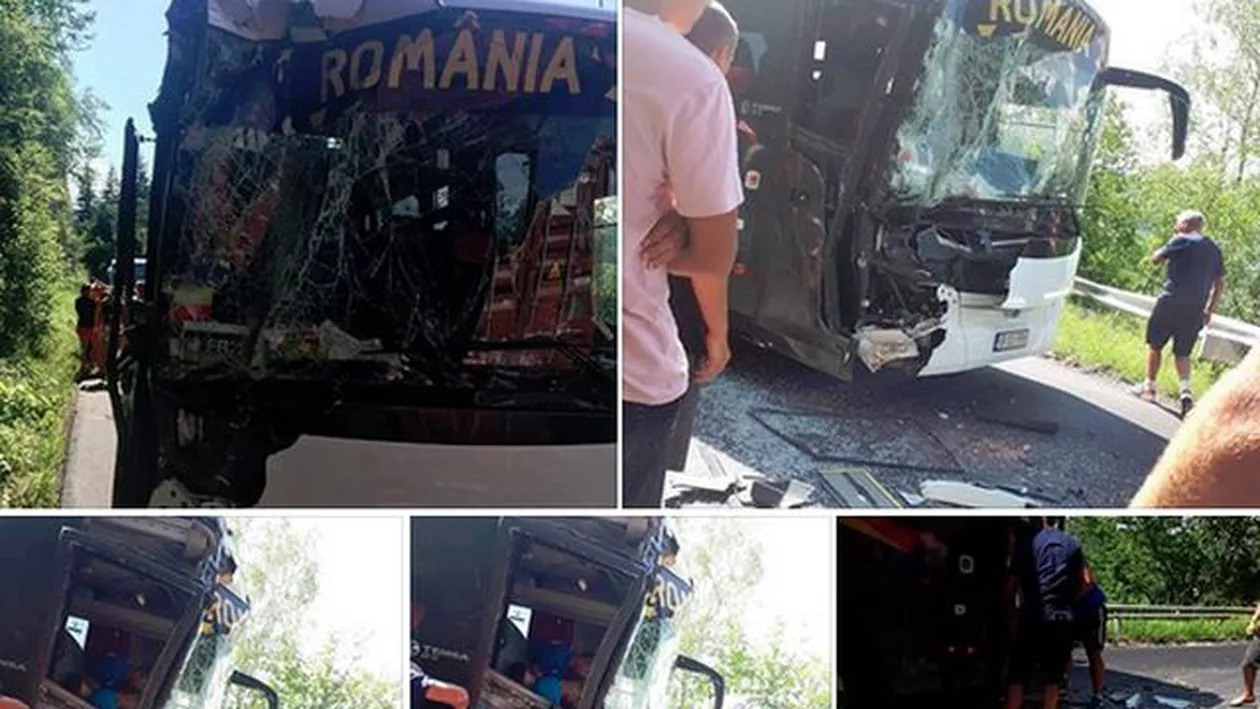 Autocarul lotului național de HANDBAL pe plajă, izbit în plin de un TIR. Starea SPORTIVILOR (FOTO)