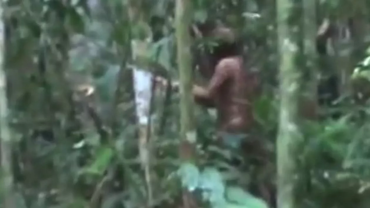 IMAGINI INCREDIBILE: Un trib izolat , surprins de o dronă în Amazonia (VIDEO)