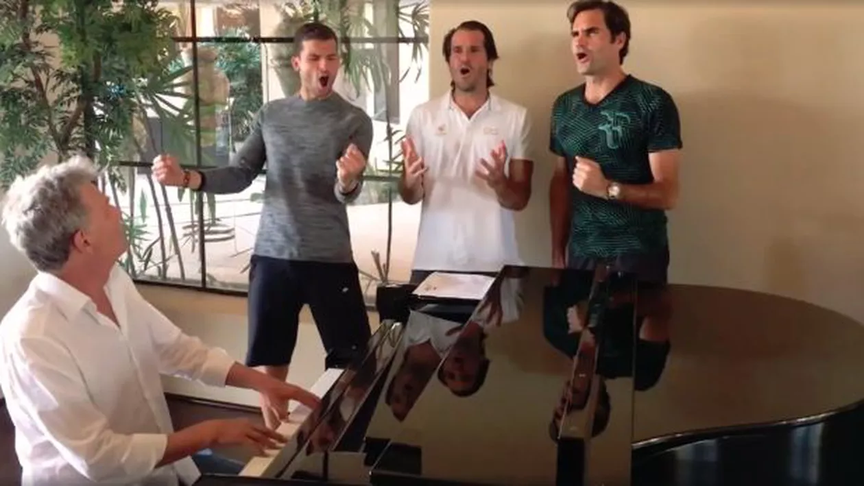 Roger Federer şi Novak Djokovic s-au apucat de... CÂNTAT! Ce alţi mari jucători mai fac parte din noua trupă The Backhand Boys (VIDEO)