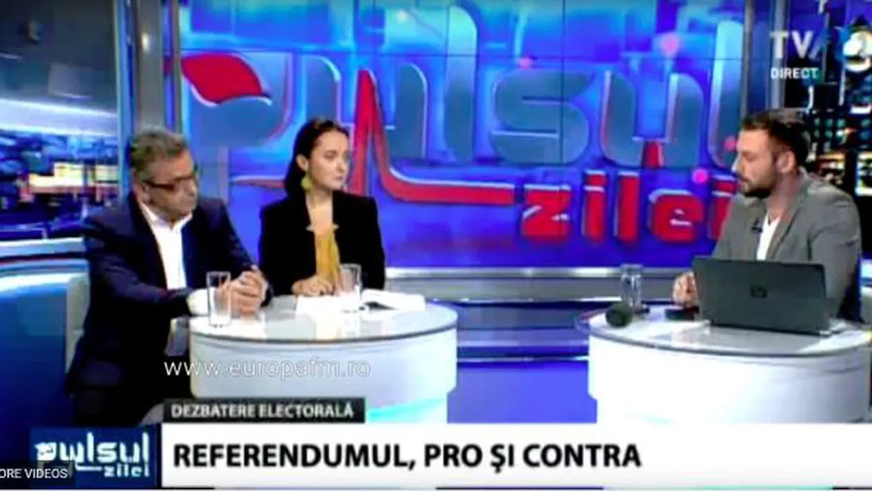 Dezbaterea Referendumului, scăpată de sub control la TVR: Un operator din spatele camerei a adresat REMARCI INJURIOASE invitaţilor din studio (VIDEO)