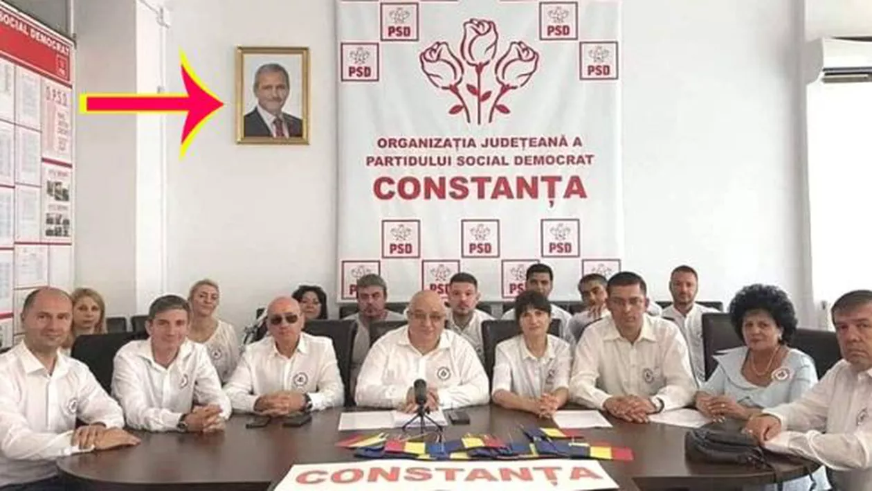 PSD, pe urmele PCR: Tablou cu Liviu Dragnea, atârnat în sediul formaţiunii din Constanţa (FOTO)