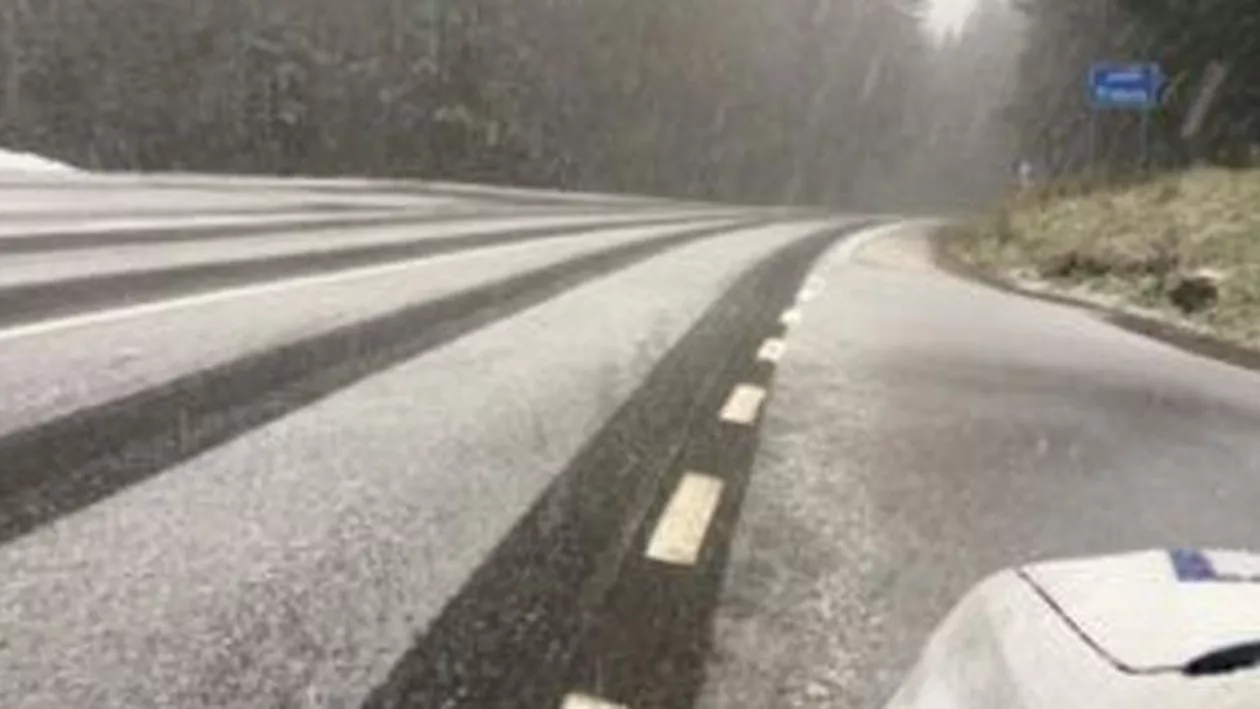 Traficul pe DN1A este blocat din cauza ninsorii