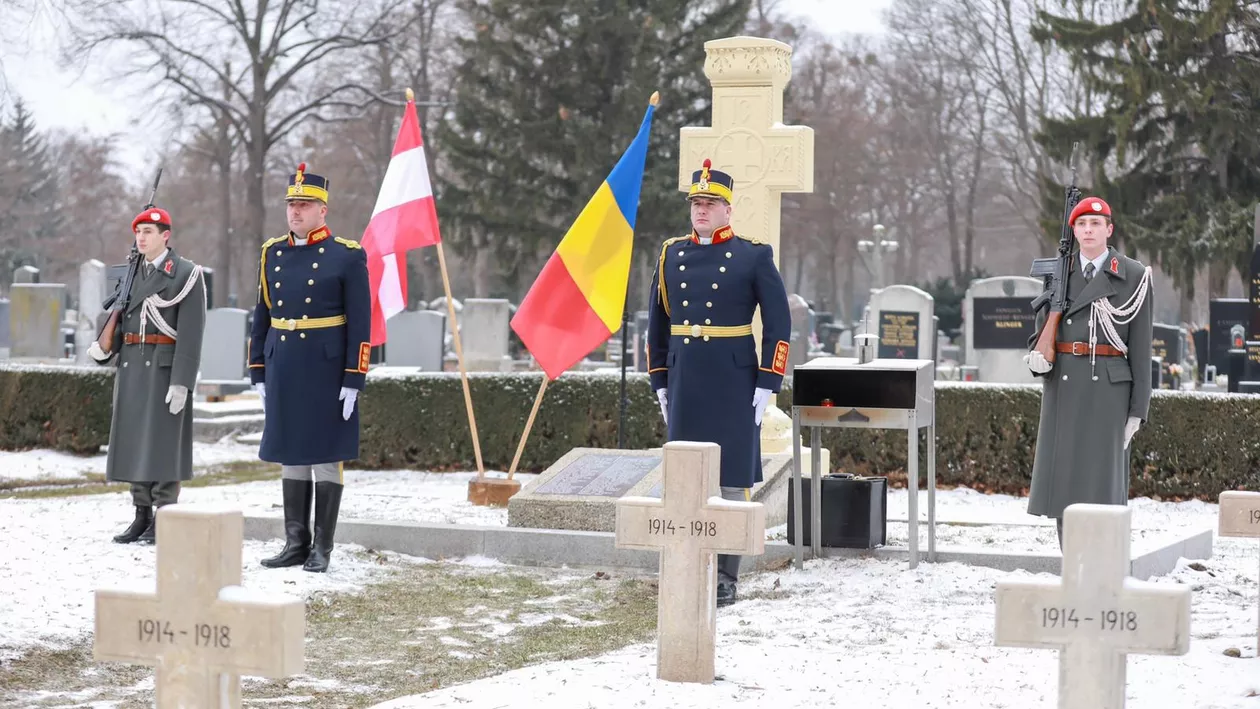 Tricolorul ROMÂNESC a primit onoruri militare în „inima Imperiului Austro-Ungar” (FOTO)