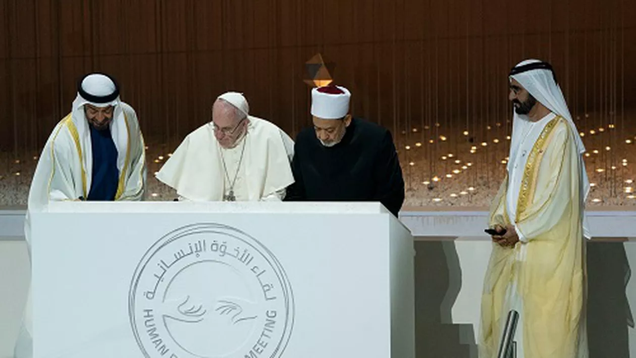 Ce scrie în PRIMA declaraţie comună semnată de un Papă şi un lider religios musulman