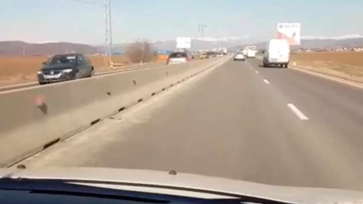 Pericol public pe DN1: ȘOCANT, ce a putut face un BĂRBAT! Totul a fost FILMAT (VIDEO)
