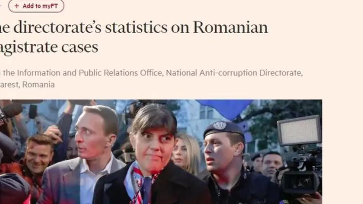 Financial Times a publicat și scrisoarea în care DNA demontează minciunile lui Toader
