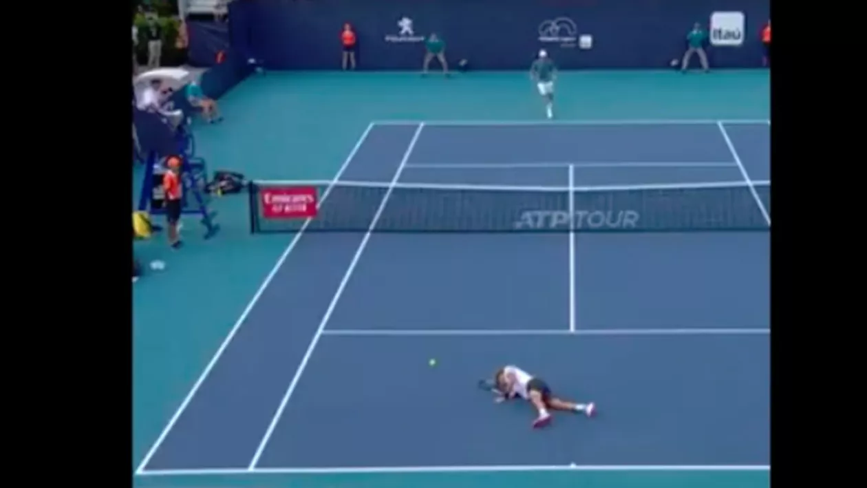 SCENE HORROR la turneul de la Miami! Un tenisman a căzut SECERAT pe teren şi a URLAT DE DURERE (VIDEO)