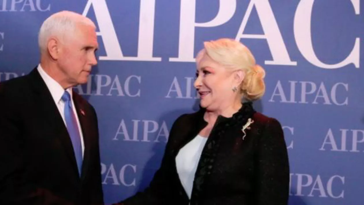 Guvern: Vicepreședintele SUA i-a mulțumit Vioricăi Dăncilă pentru poziția exprimată în legătură cu intenția de mutare a ambasadei României la Ierusalim
