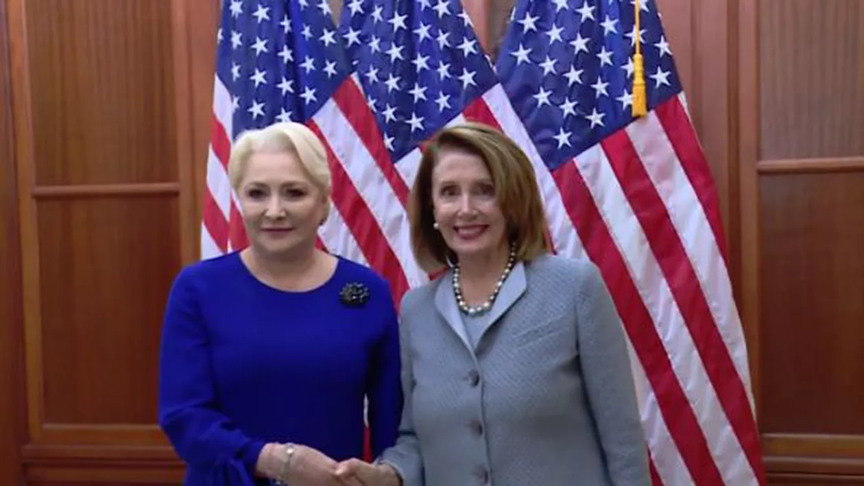 Premierul Viorica Dăncilă a avut o întrevedere cu Nancy Pelosi, preşedintele Camerei Reprezentanţilor din Congresul SUA (VIDEO)