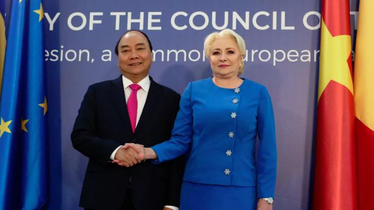 Premierul Viorica Dăncilă, întrevedere cu premierul Vietnamului, ţară cu un număr important de muncitori în România (FOTO, VIDEO)