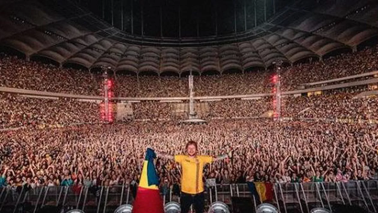 Ed Sheeran a postat imagini spectaculoase de pe Arena Naţională (FOTO)