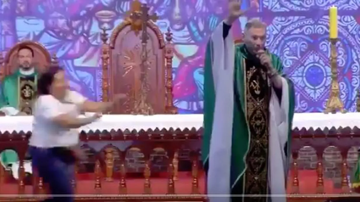 VIRALUL ZILEI! Un PREOT a fost aspru pedepsit de o enoriașă, după ce a declarat că 'FEMEILE GRASE NU AJUNG ÎN RAI' (VIDEO)