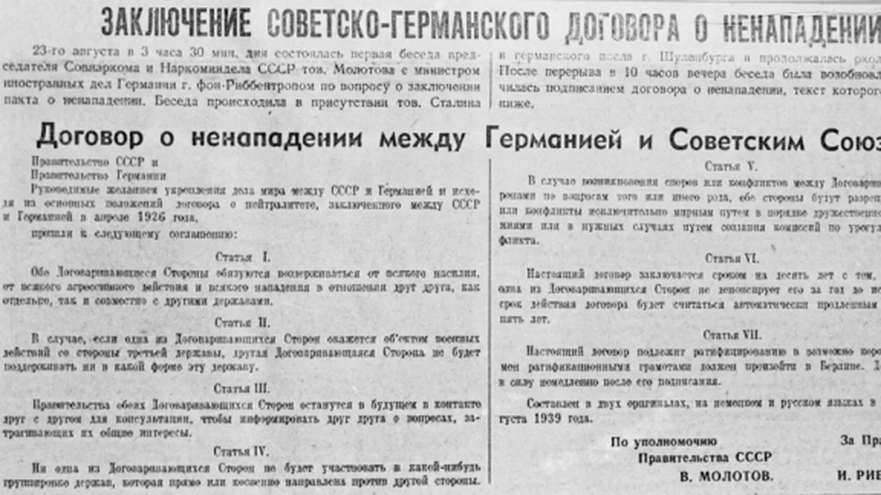 După 80 de ani, Moscova a publicat PROTOCOLUL SECRET al Pactului Ribbentrop-Molotov. Documentul aprinde vechi polemici în Rusia, Putin se implică și el în controversă (FOTO)