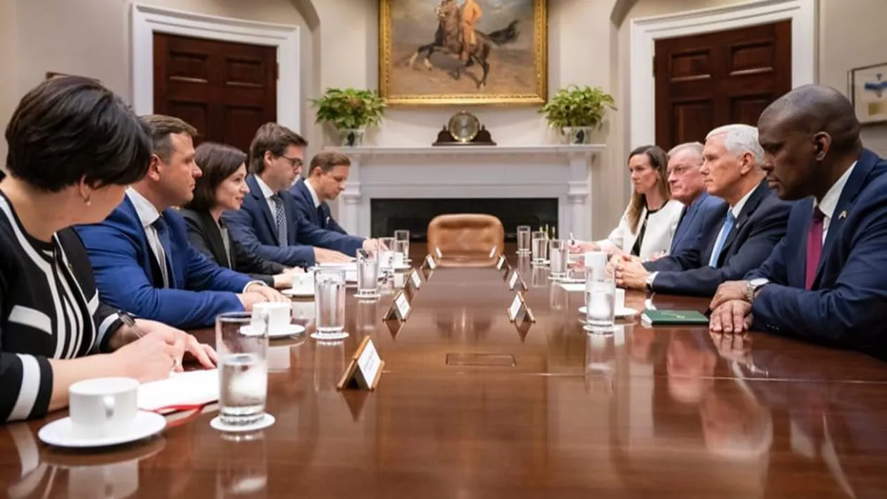 Premierul moldovean, Maia Sandu, și ministrul Andrei Năstase, primiți la Casa Albă de vicepreședintele SUA. Mike Pence: 'Suntem alături de RM în efortul de a-și construi un viitor prosper'