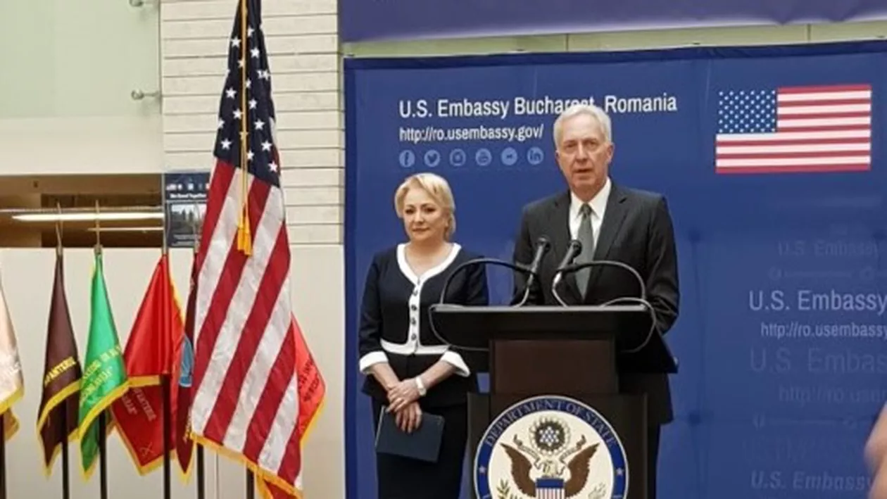 Premierul, alături de ambasadorul SUA la București, în ziua în care și-a depus candidatura la alegerile prezidențiale. Dăncilă: România, un aliat care nu lasă pe nimeni în urmă (FOTO, VIDEO)