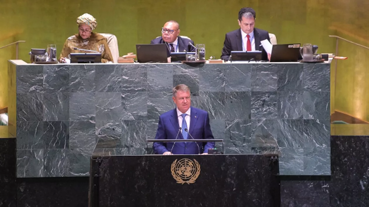 Klaus Iohannis, mesaj de la tribuna ONU: Schimbările climatice sunt o provocare globală. Nu este prea târziu să avem o planetă sigură și un mediu protejat pentru copiii noștri (VIDEO)