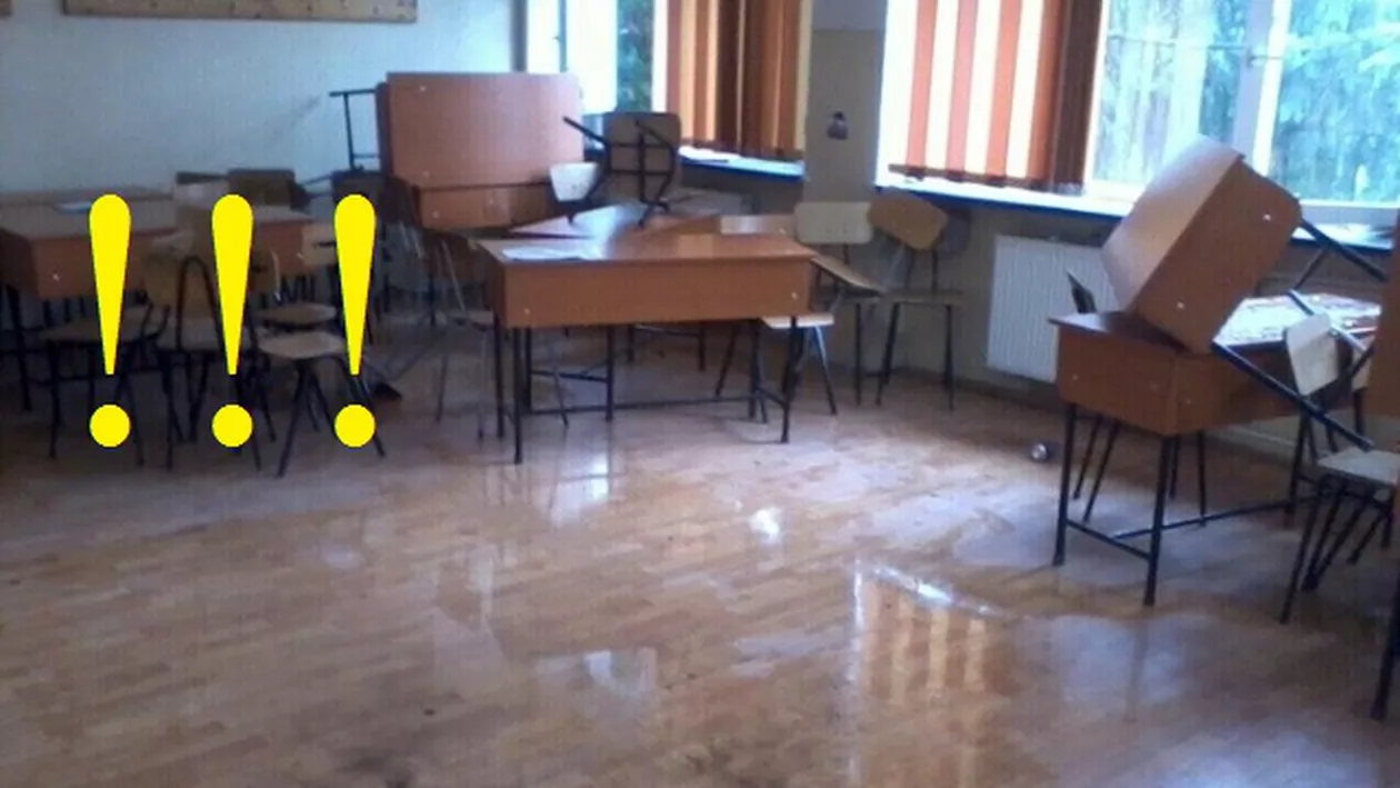 HALUCINANT: Școală INUNDATĂ după ce s-au făcut probe la calorifere! (FOTO)