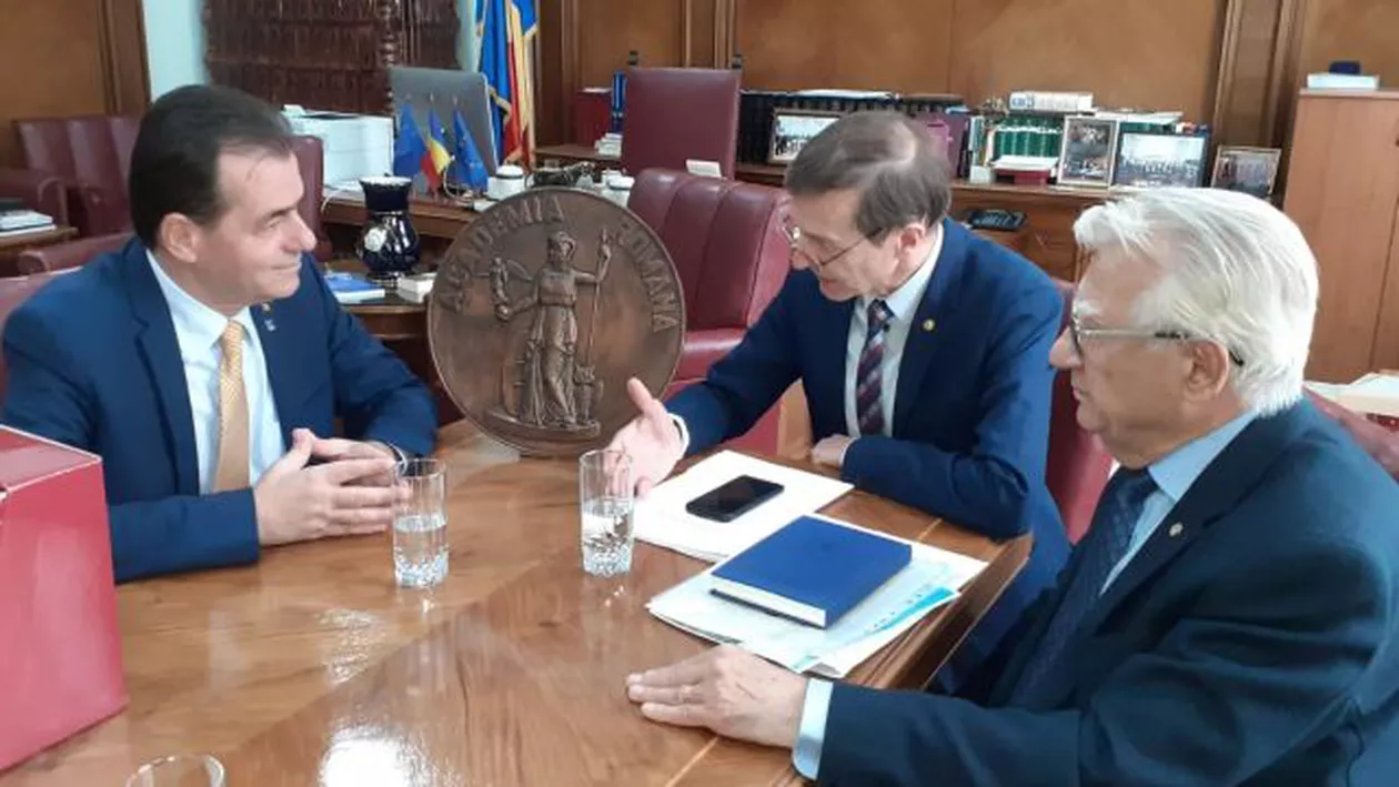 Ludovic Orban, întrevedere cu președintele Academiei Române privind o colaborare cu viitorul Guvern
