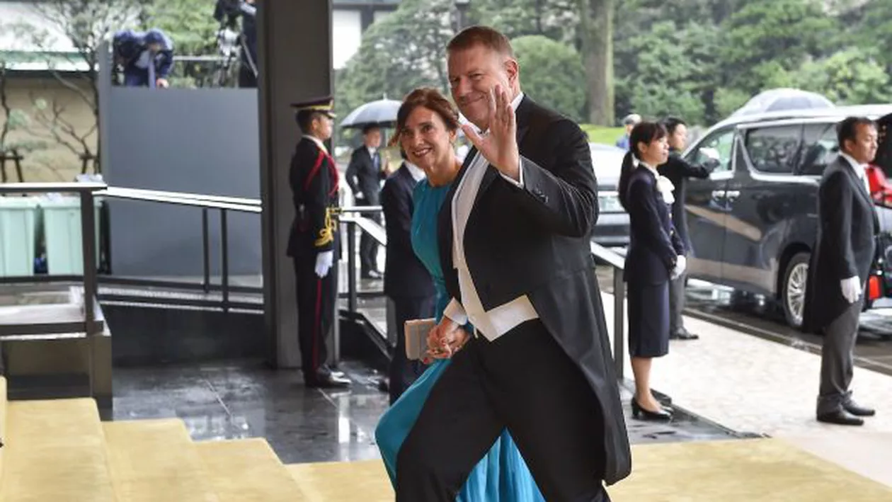 Klaus și Carmen Iohannis, la Banchetul Imperial din Japonia: Ce ținute a purtat cuplul prezidențial (FOTO)