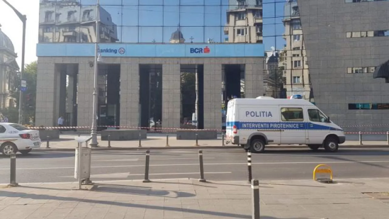 Răsturnare de situație în cazul AMENINȚĂRII CU BOMBĂ de la sediul BCR de pe Calea Victoriei. Cine este principalul suspect