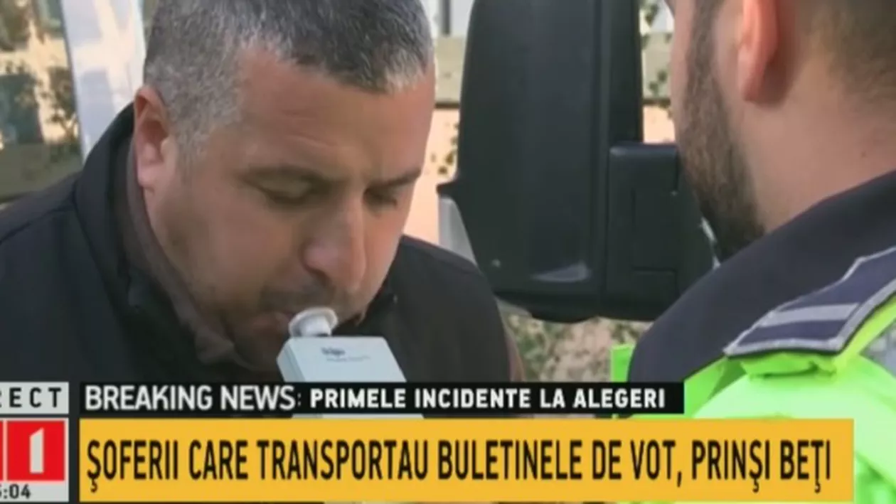 Primele incidente legate de alegeri: Doi șoferi, care transportau buletine de vot, au fost depistați băuți la volan (VIDEO)