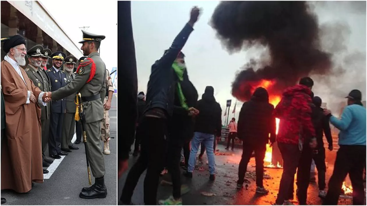 ANALIZĂ // Iranul, cuprins de proteste simultan cu Irak-ul şi Libanul, în timp ce suferă de cea mai mare slăbiciune a ultimilor ani. Este regimul iranian în pericol de prăbușire? (FOTO, VIDEO)