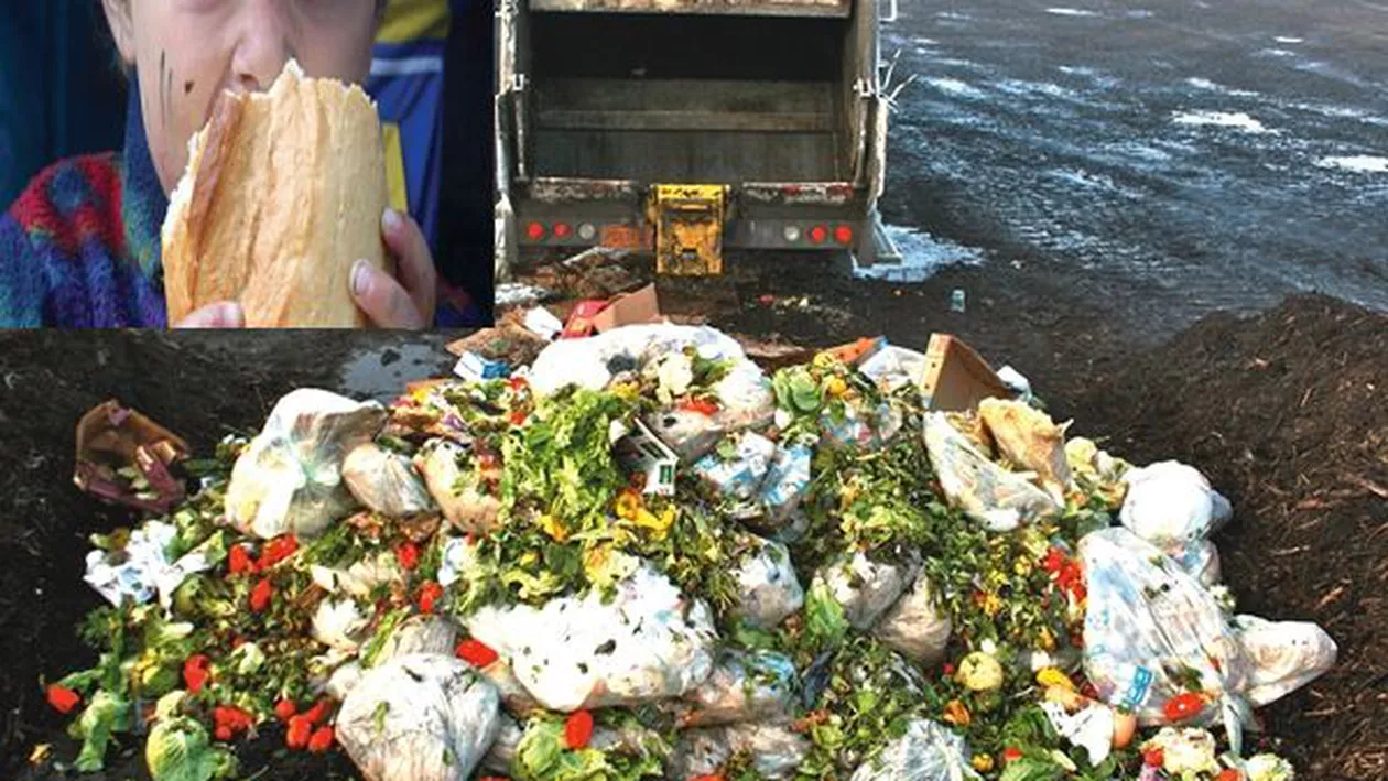 În România se ARUNCĂ zilnic 6.000 DE TONE DE ALIMENTE, în condițiile în care UN COPIL DIN DOI cu vârsta de până la 6 ani NU ARE CE MÂNCA