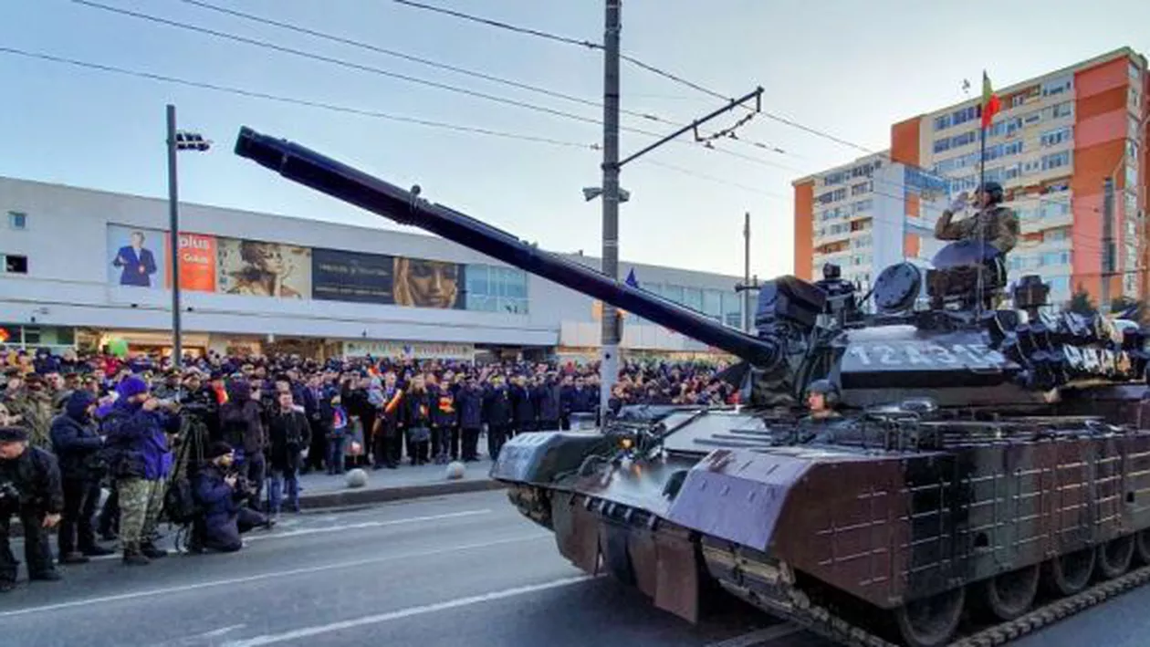 Galați: Un tanc s-a stricat în timpul paradei și a blocat circulația în centrul orașului
