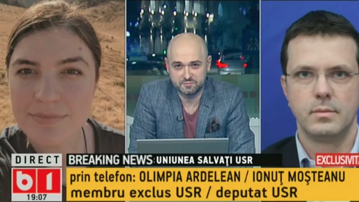 Oli Ardelean explică episodul excluderii sale din USR, pentru B1 TV: „Aceeași toleranță față de încălcarea legii pe care am văzut-o la Dan Barna” / Cum a reacționat deputatul Moșteanu, acuzat că minte în direct (VIDEO)