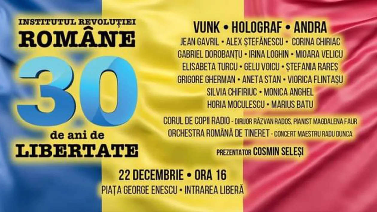 Concert la 30 de ani de la Revoluție, organizat de Institutul condus de Iliescu și Voican Voiculescu: Trupa Vunk anunță că se retrage de la eveniment 