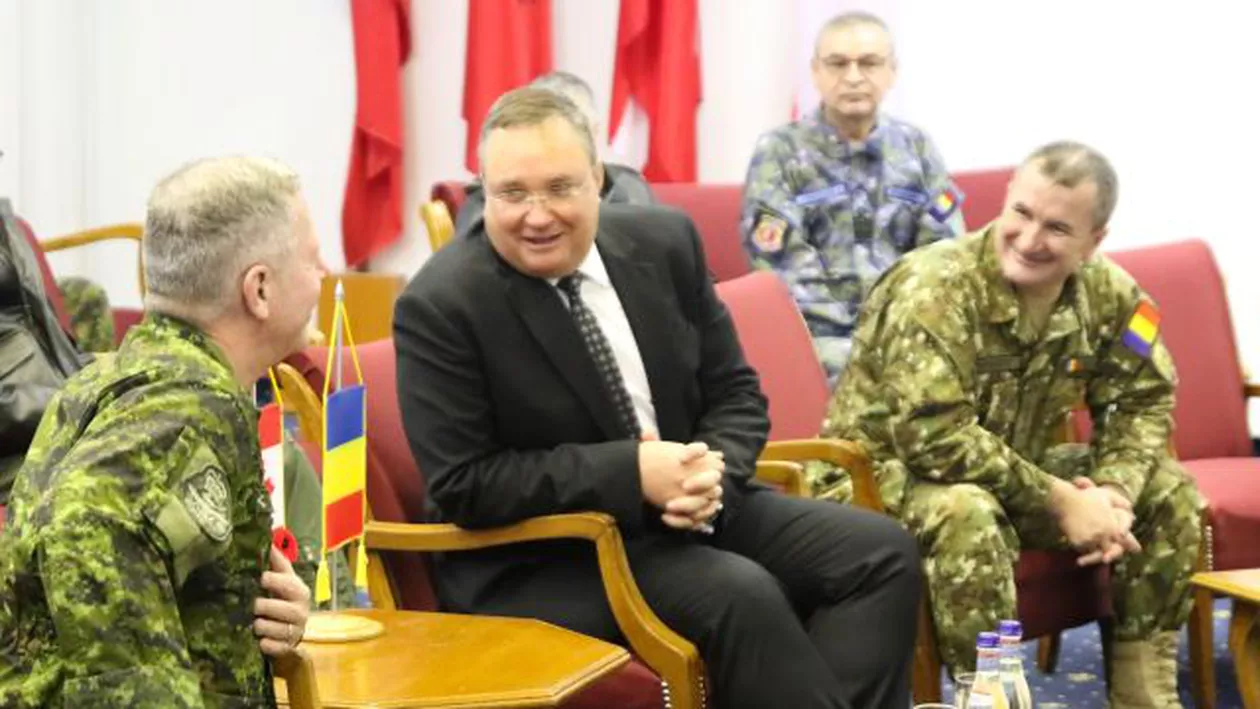 Șeful Apărării din Armata Canadiană, primit la baza militară Mihail Kogălniceanu, de ministrul Apărării Naționale, Nicolae Ciucă, și șeful Statului Major al Apărării