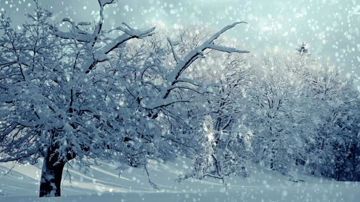 Fenomen meteo neobișnuit: La Sibiu a nins cu fulgi cât bobul de mazăre (VIDEO)