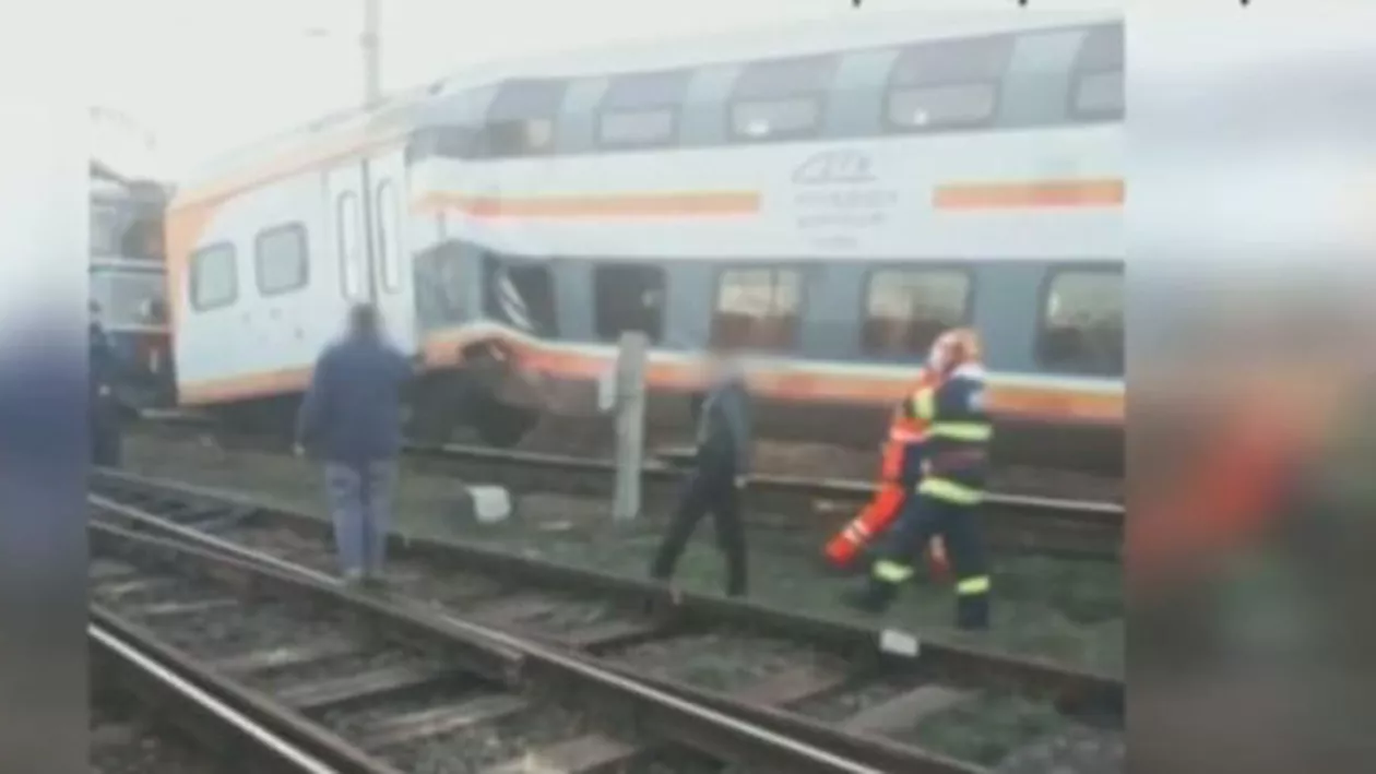 Raport: Cine e vinovat pentru accidentul feroviar de la Ploieşti, soldat cu 10 răniţi (VIDEO)