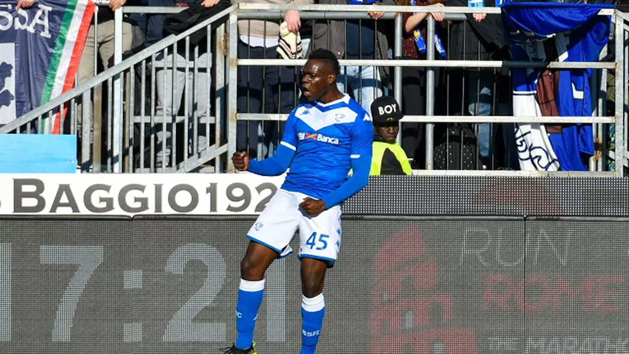 Mario Balotelli, victima rasismului. Meciul Brescia-Lazio a fost oprit, după ce fanii oaspeți au început să scoată sunete de maimuță
