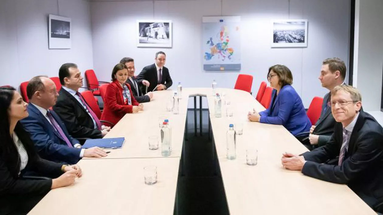 Ludovic Orban s-a întâlnit, la Bruxelles, cu vicepreședinții executivi ai Comisiei Europene și cu comisarul Adina Vălean: Care au fost subiectele discutate 