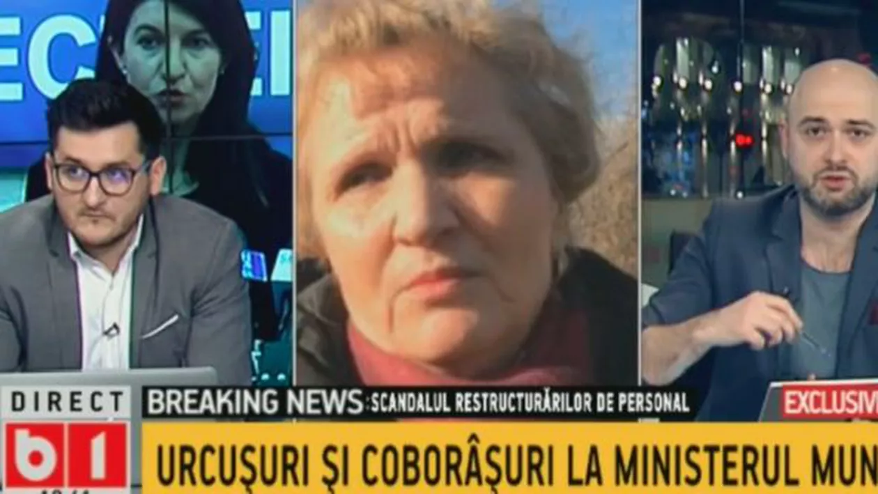 Fosta liftieră de la Ministerul Muncii a folosit iar „BUTONUL”! A închis telefonul când era în direct, pe B1 TV. Răzvan Zamfir: Acum o înțeleg pe Violeta Alexandru... (VIDEO)