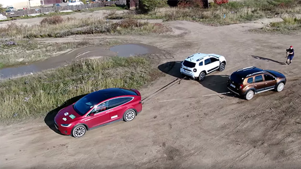 Dacia Duster vs Tesla Model X vs Hummer H1 – video!