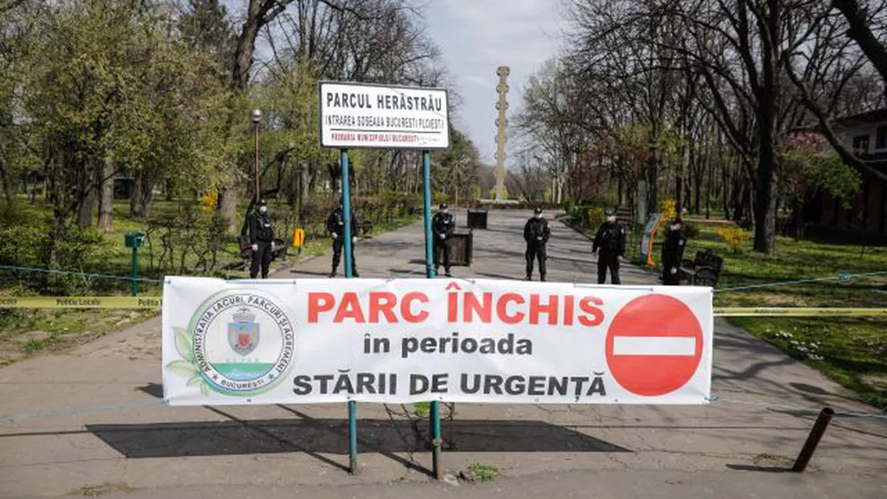 Toate parcurile şi grădinile publice din Bucureşti au fost închise. Amenzi cuprinse între 100 şi 5.000 de lei pentru cei care încalcă regulile