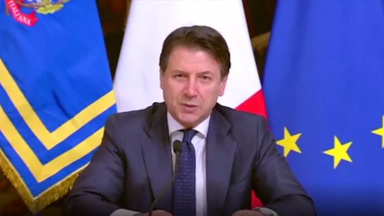 Premierul Giuseppe Conte anunță un sprijin financiar de aproape 5 miliarde de euro pentru italienii afectați de coronavirus