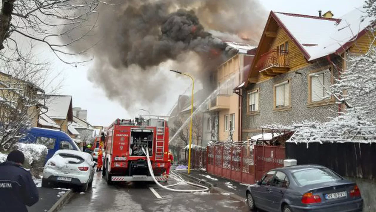 Explozie la o pensiune din Brașov (VIDEO)