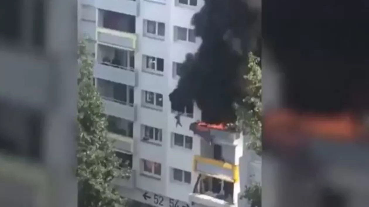 Doi copii din Grenoble au fost salvați miraculos de la un incendiu după ce au sărit în gol de la etajul trei (VIDEO)