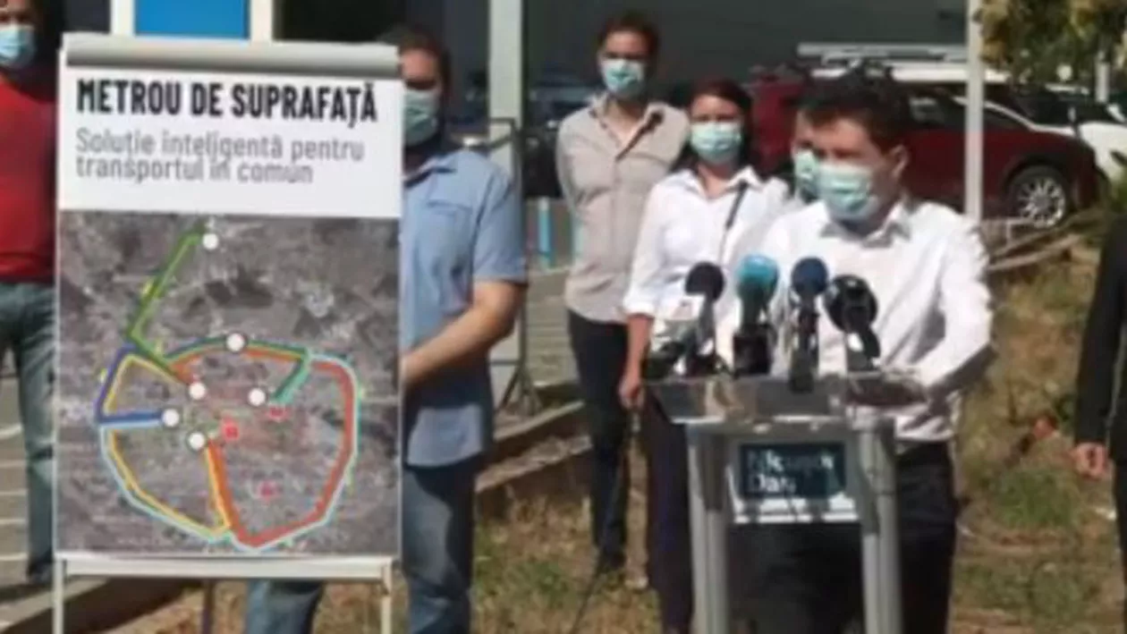 Nicușor Dan a explicat cum va arăta metroul de suprafață din Capitală: Nu se va intersecta cu traficul auto, stațiile interioare vor fi conectate la STB și la metroul subteran (VIDEO)