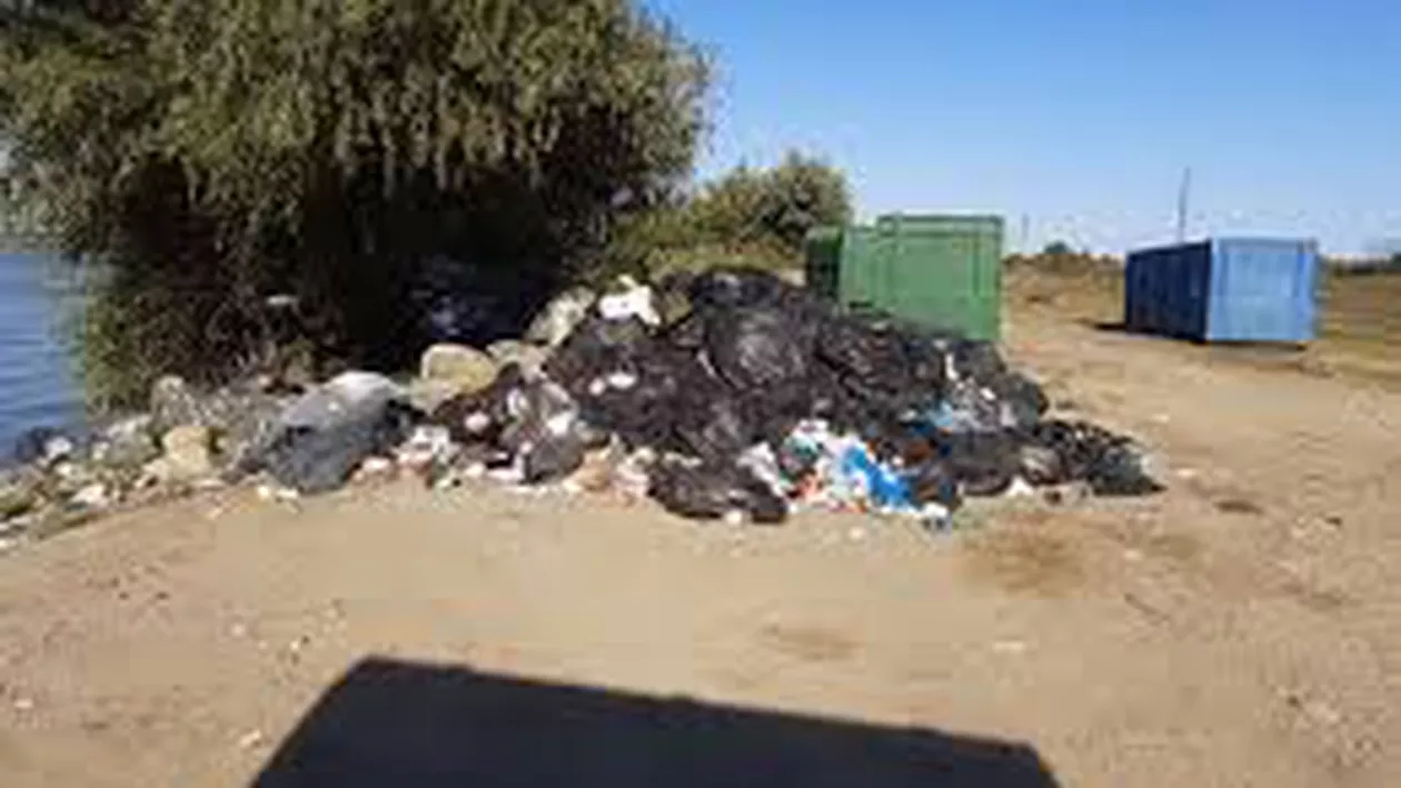 Delta Dunării: saci de gunoaie aruncați pe malul apei, în plină pandemie de Covid-19 (VIDEO)