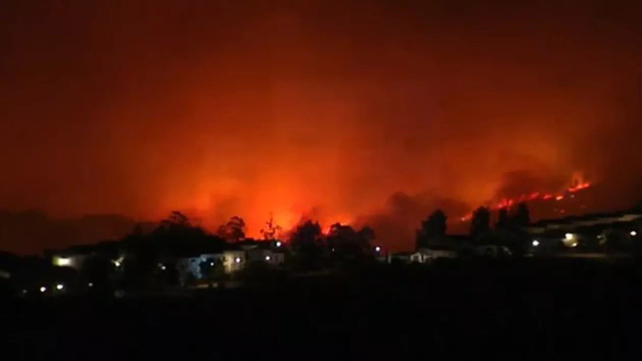 Spania: Incendiu violent de pădure în Andaluzia. Mii de persoane au fost evacuate din calea flăcărilor (VIDEO)
