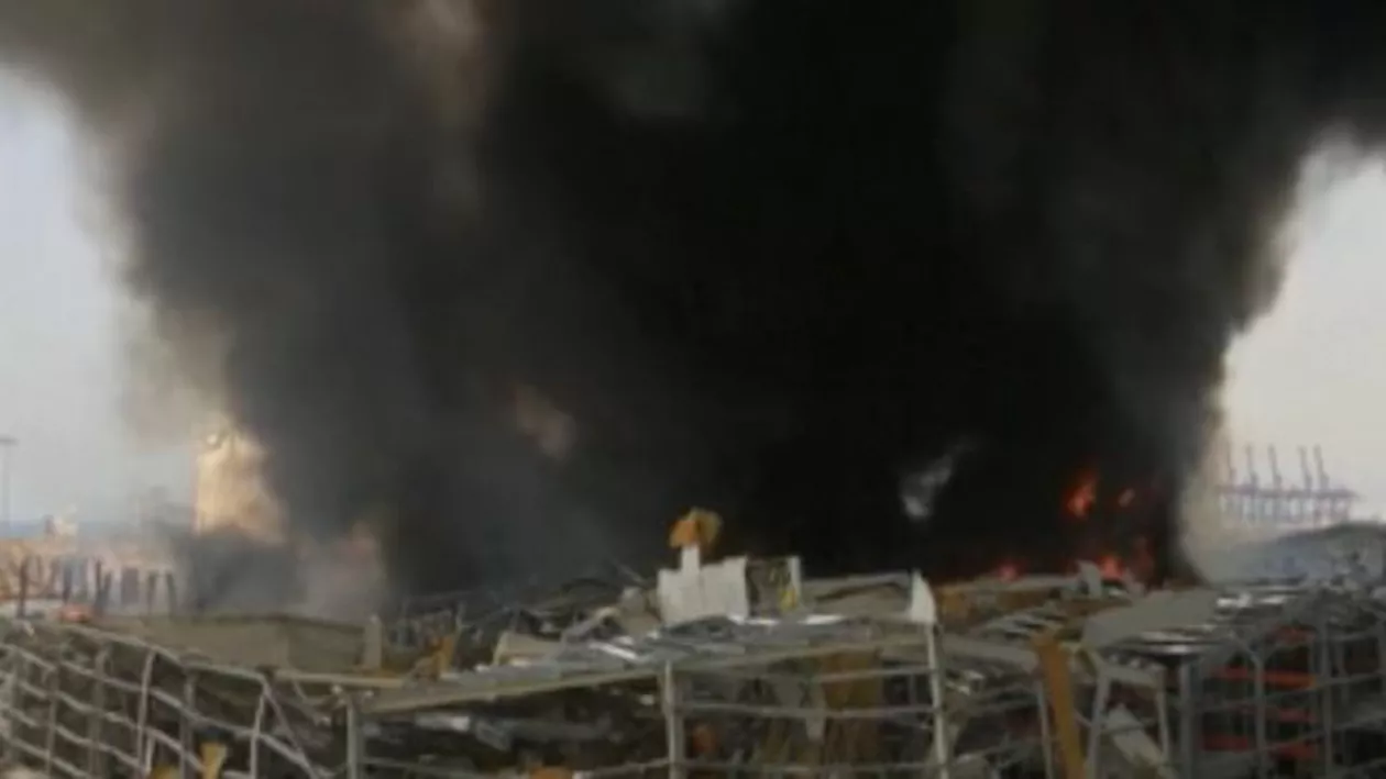 Incendiu puternic în portul Beirut, la o lună de la explozia devastatoare (VIDEO)
